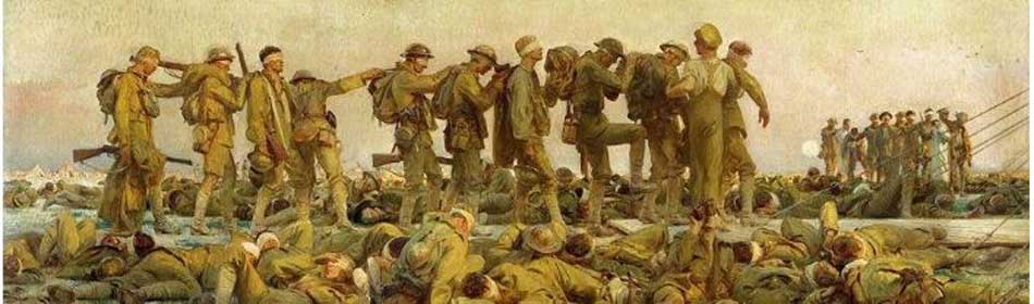 John Singer Sargent - Gassed, 1918 - Oil on canvas - (on display at Imperial War Museum, London, UK) in the Warrington, Bucks County PA area